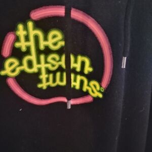 Retro kid Edison Twins Hoodie with Neon Logo